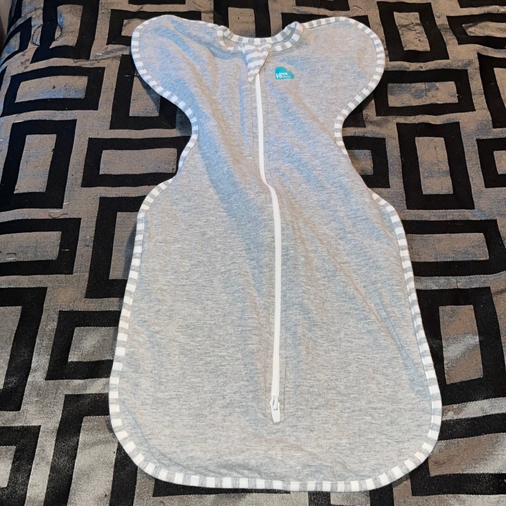 Zip up baby swaddle